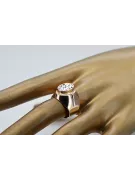 Kubický zirkón. Originál Vintage 14K Produkt s ružovým zlatým krúžkom Vintage šperky VRC296R